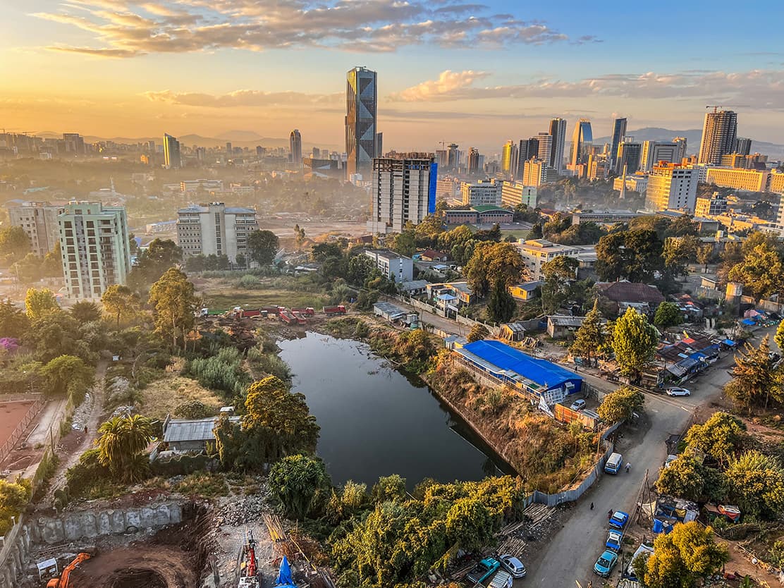 Aerial view of Addis Ababa, Ethiopia Aerial view of Addis Ababa, Ethiopia