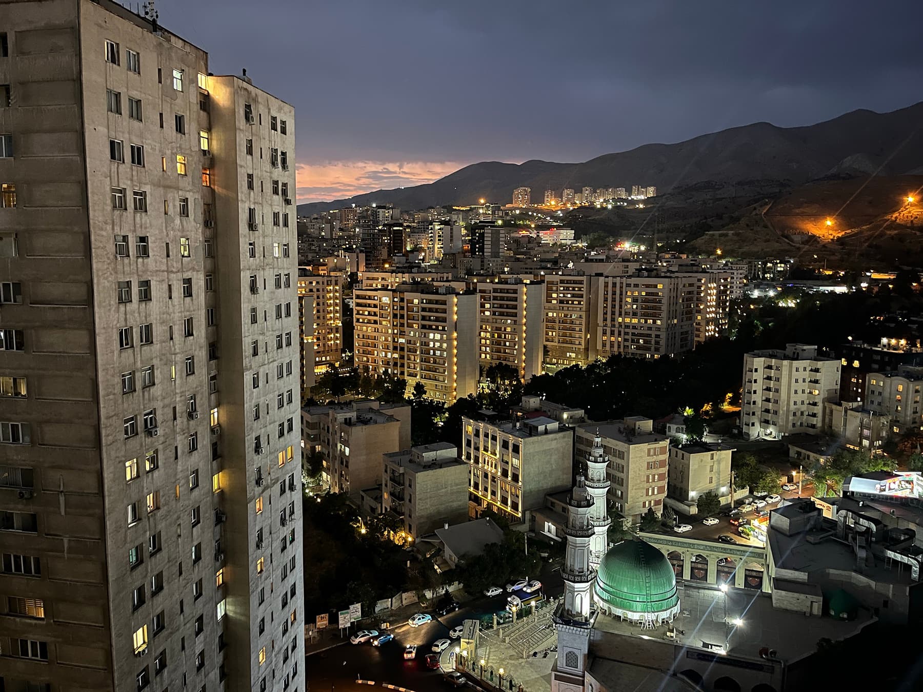 Tehran, Iran cityscape at dusk. Tehran, Iran cityscape at dusk.
